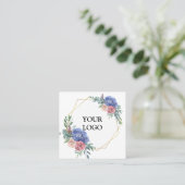 Aangepast op maat voor uw eigen Logo Square Busine Vierkante Visitekaartje (Staand voorkant)