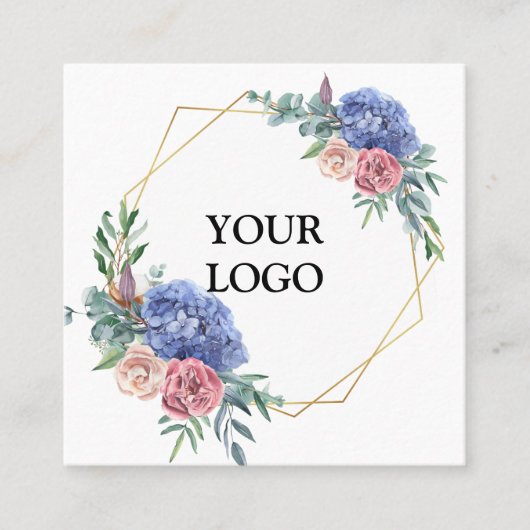 Aangepast op maat voor uw eigen Logo Square Busine Vierkante Visitekaartje (Voorkant)