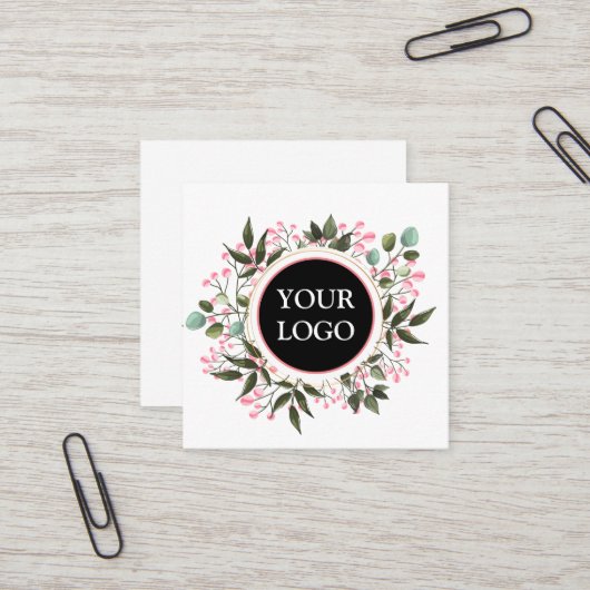 Aangepast op maat voor uw eigen Logo Square Busine Vierkante Visitekaartje (Voorkant / Achterkant in situ)