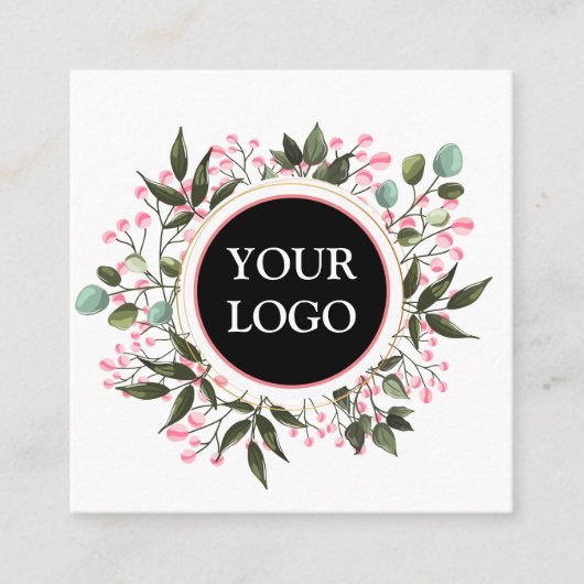 Aangepast op maat voor uw eigen Logo Square Busine Vierkante Visitekaartje (Voorkant)