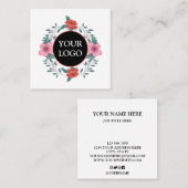 Aangepast op maat voor uw eigen Logo Square Busine Vierkante Visitekaartje (Voorkant / Achterkant)