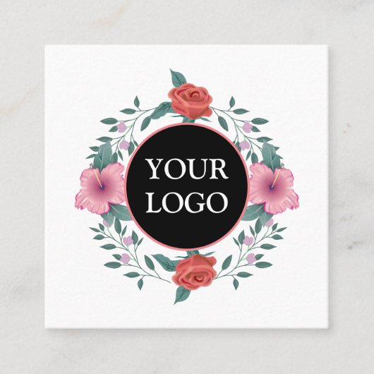 Aangepast op maat voor uw eigen Logo Square Busine Vierkante Visitekaartje (Voorkant)