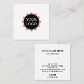 Aangepast op maat voor uw eigen Logo Square Busine Vierkante Visitekaartje (Voorkant / Achterkant)