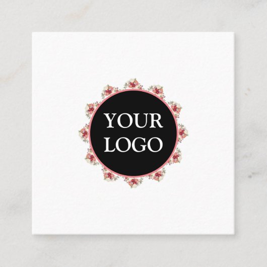 Aangepast op maat voor uw eigen Logo Square Busine Vierkante Visitekaartje (Voorkant)