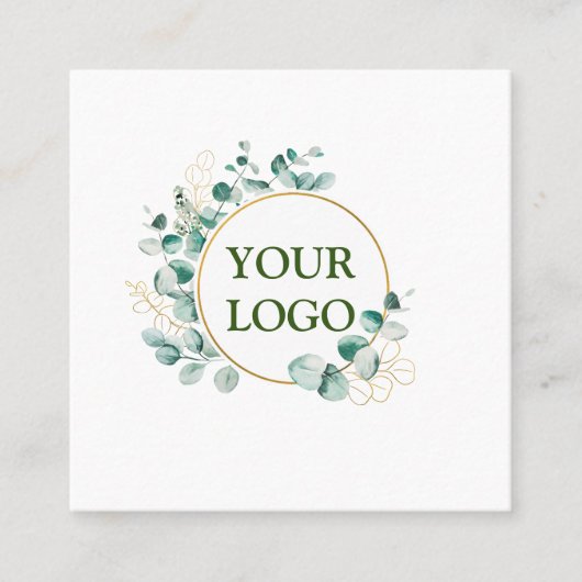 Aangepast op maat voor uw eigen Logo Square Busine Vierkante Visitekaartje (Voorkant)