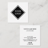 Aangepast op maat voor uw eigen Logo Square Busine Vierkante Visitekaartje (Voorkant / Achterkant)