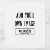 Aangepast op maat wijn etiket (Enkel label)