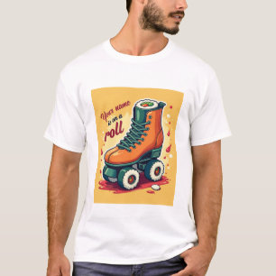Aangepast ‘Op rolletjes’ Sushi-ontwerp T-shirt