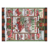 Aangepast op uw feestdag, vrolijk, kerstmis tafelkleed (Voorkant (Horizontaal))