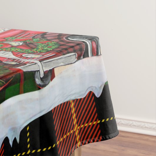 Aangepast op uw feestdag, vrolijk, kerstmis tafelkleed (Voorbeeld)