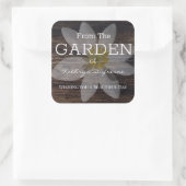 Aangepast op uw waslabel vierkante sticker (Tas)