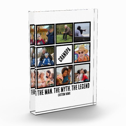 Aangepast opa de man mythe legende 8 Foto Collage (Links)