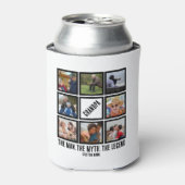 Aangepast opa de man mythe legende 8 Foto Collage Blikjeskoeler (Blikje Voorkant)