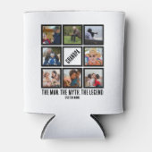 Aangepast opa de man mythe legende 8 Foto Collage Blikjeskoeler (Voorkant)