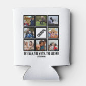 Aangepast opa de man mythe legende 8 Foto Collage Blikjeskoeler (Achterkant)