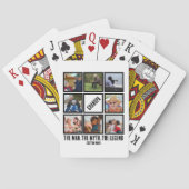 Aangepast opa de man mythe legende 8 Foto Collage Pokerkaarten (Achterkant)