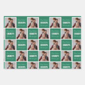 Aangepast opa foto Funny Afbeelding Merry Kerstry Inpakpapier Vel (Voorkant 3)