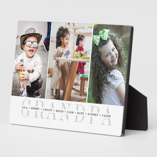 Aangepast opa fotocollage fotoplaat (Zijkant)