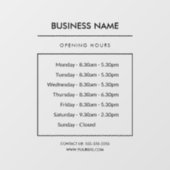 Aangepast openingsuren bedrijf uithangbord venster raamsticker (Vel)