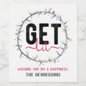 Aangepast ophalen wijn etiket (Enkel label)