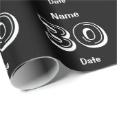 Aangepast oppakpapier voor 30e verjaardag cadeaupapier (Rol Hoek)