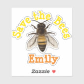 Aangepast Opslaan van bijen Sticker (Vel)