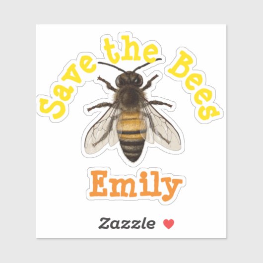 Aangepast Opslaan van bijen Sticker (Vel)