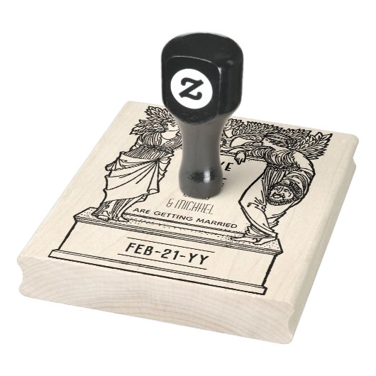 Aangepast Opslaan van de datum ART Noveau Deco  Rubberstempel (Stempel)