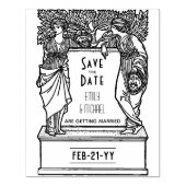 Aangepast Opslaan van de datum ART Noveau Deco  Rubberstempel (Afrduk)