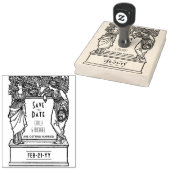 Aangepast Opslaan van de datum ART Noveau Deco  Rubberstempel (Gestempeld)