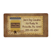 Aangepast optisch bedrijfslabel voor Jar Candle Etiket (Voorkant)