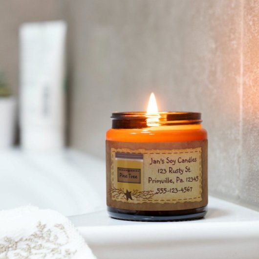 Aangepast optisch bedrijfslabel voor Jar Candle Etiket