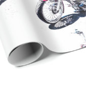 Aangepast opvulpapier voor motorfietsen cadeaupapier (Rol Hoek)