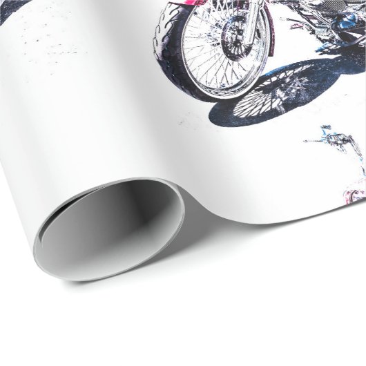 Aangepast opvulpapier voor motorfietsen cadeaupapier (Rol Hoek)