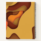 Aangepast Oranje Abstract Patroonpapier Notitieboek (Achterkant)