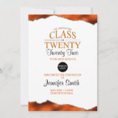 Aangepast Oranje Afstuderen uitgenodigd met foto a Kaart (Voorkant)