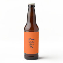 Aangepast oranje bierfleslabel 