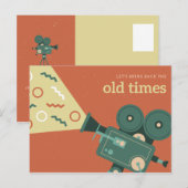 Aangepast - Oranje blauw filmrecorder  Briefkaart (Voorkant / Achterkant)