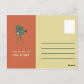 Aangepast - Oranje blauw filmrecorder  Briefkaart (Achterkant)