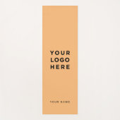 Aangepast Oranje Business Logo Name Instagram Yogamat (Voorkant)