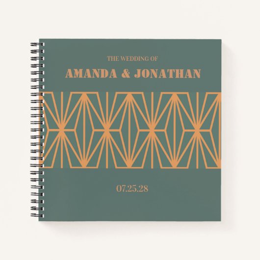 Aangepast Oranje design Weddenschap Notitieboek (Voorkant)