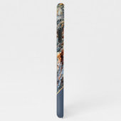 Aangepast oranje donkerblauw logo iPhone hoesje (Rechterkant)