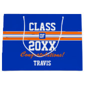 Aangepast Oranje en blauw Afstuderen - Grote Cadea Groot Cadeauzakje (Voorkant)