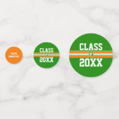 Aangepast Oranje en Groen Afstuderen Gefeliciteerd Confetti (Achterkanten)