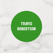 Aangepast Oranje en Groen Afstuderen Gefeliciteerd Confetti (Kleine voorkant)