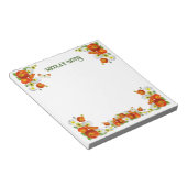 Aangepast  oranje en wit aangepast pakje notitieblok (Schuin)