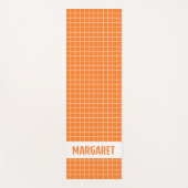 Aangepast Oranje en witte tegel blokkeert Yogamat (Voorkant)