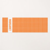 Aangepast Oranje en witte tegel blokkeert Yogamat (Voorkant (horizontaal))