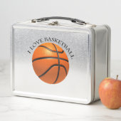 Aangepast oranje en zwart leder basketbal (In situ)