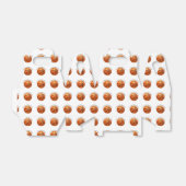 Aangepast oranje en zwart leder basketbal bedankdoosjes (Uitgevouwen)